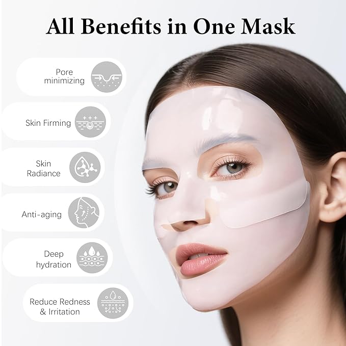 ISTON 4 Pack Collagen Face Mask, Collagen Real Deep Anti Wrinkle Lifting Mask | Firming,Pore Minimizing | Overnight Hydrating Face Masks Skincare for Glass Skin |TikTok Trend Items Skin Care-Velvo Beauty