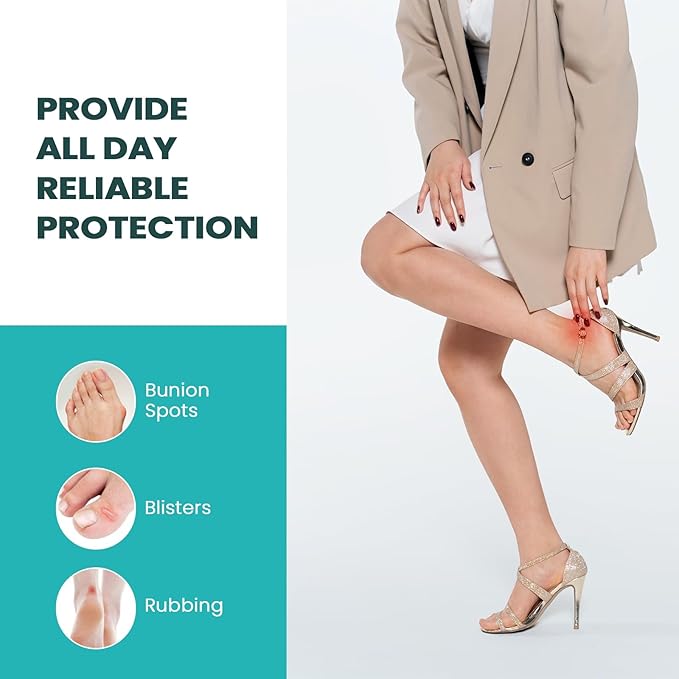 Blister Bandages Pads - 50 ct Blister Cushions - Water Resistant Hydrocolloid Bandage for Foot, Toe, Heel - Gel Blister Bandages for Prevention & Recovery, Toe Pack-Velvo Beauty