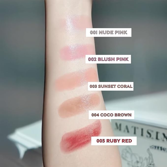 Lip Balm – Long-Lasting Hydration with Natural Color – Korean Beauty, Oasis Plant Complex, Silicone-Free, Vegan & Cruelty-Free Lip Care (005 Ruby Red)-Velvo Beauty