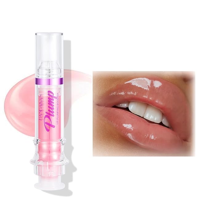 Natural Spicy Lip Plumping Booster Lip Plumping Oil，Lip Plumper Gloss, Ultra-Hydrating & Nourishing Plump and Pout Lip Plumper, Glossy Finish Fuller Lip Plumping Lip Gloss for Women Girls(01#)-Velvo Beauty