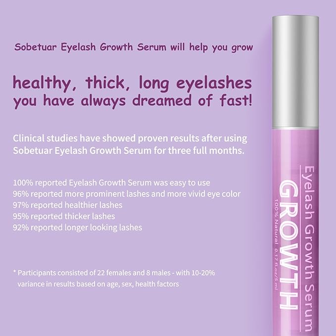 Eyelash Growth Serum Volumizing Lash Serum For Eyelash Growth Longer & Thicker Lash Enhancing serum With Natural Formula Vegan & Cruelty-Free (5mL)-Velvo Beauty