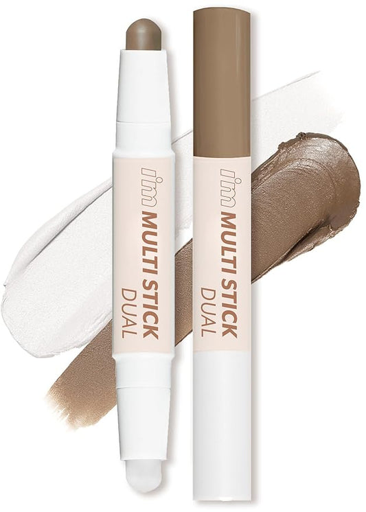 I'M MEME I'm Multi Stick Dual | Two Shade Shading and Highlighting Matte Finish | Suitable for Beginners Portable Size | 002 Cool Contouring-Velvo Beauty