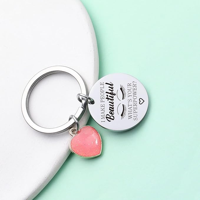 Lashes Keychain Lashes Girl Gift Eyelashes Artist Keychain Beautician Gift Makeup Lover Gift-Velvo Beauty