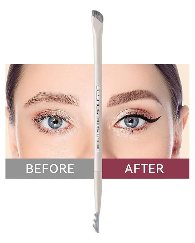 EIGSHOW Dual-Ended Precision Eyebrow Brush and Comb for Eyeliner Lining, Sculpting Brows, Professional Eye Makeup Tools (D109B)-Velvo Beauty