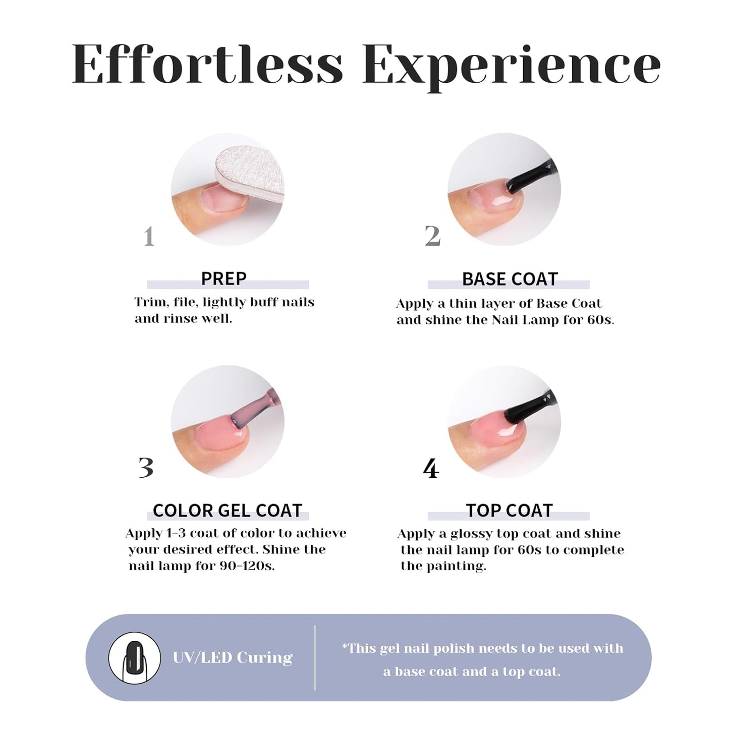 Grey Blue Metallic Glitter Gel Polish, 15ml UV/LED Soak Off Gel Nail Polish for Manicure Salon or DIY Nail Art at Home,Women Girls Gifts - GP0096-Velvo Beauty