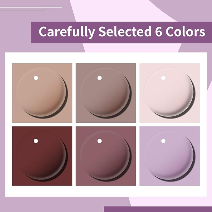 10ml Nude Pink Nail Polish Set 6 Colors Brown Red Purple All Seasons Neutral Color Quick Dry Nail Polish Set for Women Salon DIY Nail Art-Velvo Beauty