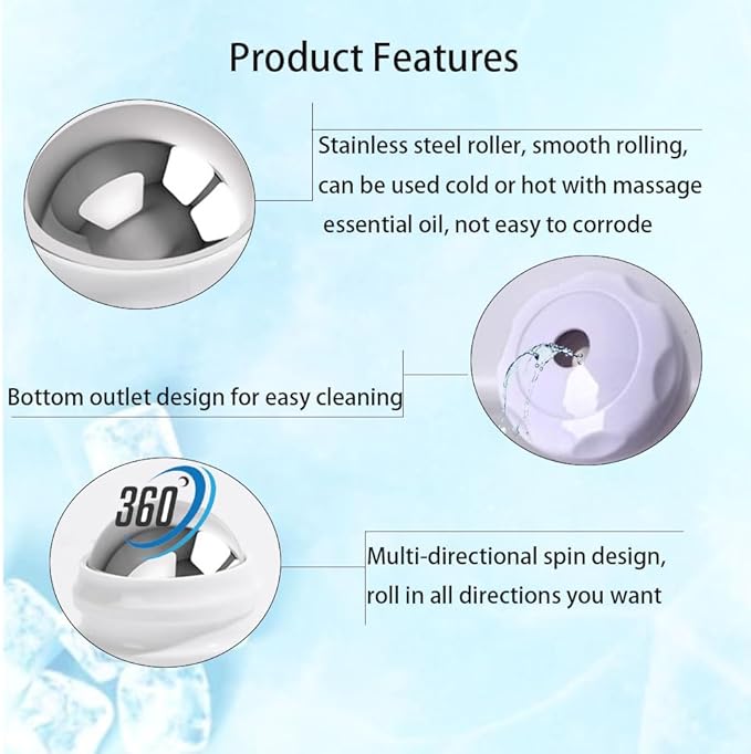 Cold Massage Roller Ball - Gifts for Boyfriend Him Men Women, Stays Cold for 6 Hours, Muscle Recovery Tools,Personal Care Massage Essentials,Rapidly Relieve Muscle Pain and Tension-Velvo Beauty