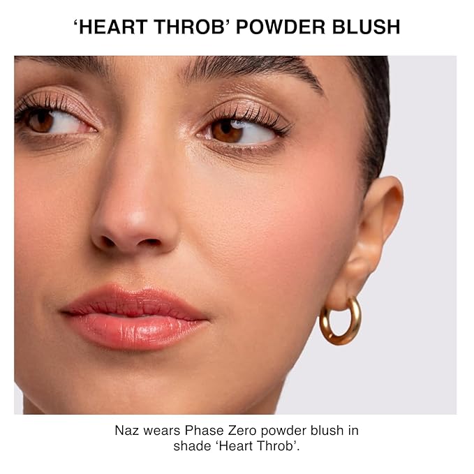 Makeup Powder Blusher - "Heart Throb" - 4g / 0.141oz - Pigmented, Buildable, Lightweight Powder Blush for a Radiant, Healthy, Natural Glow. Versatile Shades - Pink- Warm - Matte finish-Velvo Beauty