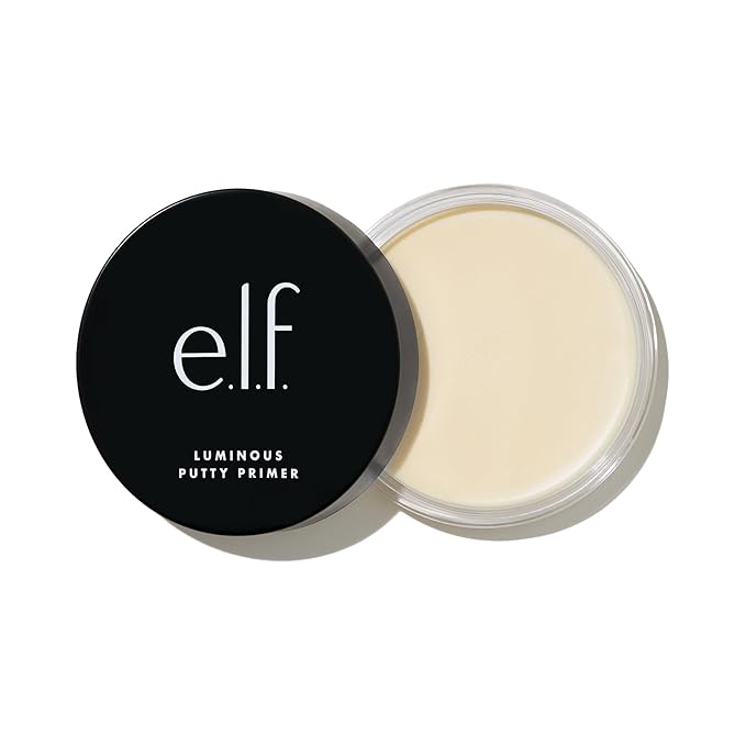 e.l.f. Luminous Putty Primer, Skin Perfecting, Lightweight, Silky, Long Lasting, Hydrates, Creates a Smooth Base, Illuminates, Plumps, Infused with hyaluronic acid and vegan collagen, 0.74 Oz-Velvo Beauty