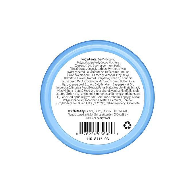 Hempz Hydrating Lip Sleeping Mask - Triple Moisture Fresh Citrus (.70 Oz.) | Overnight Hydrating Lip Balm with Triple Moisture SPF 15 Lip Balm, Ultra Hydrating Lip Care for Men or Women, .44 oz.-Velvo Beauty