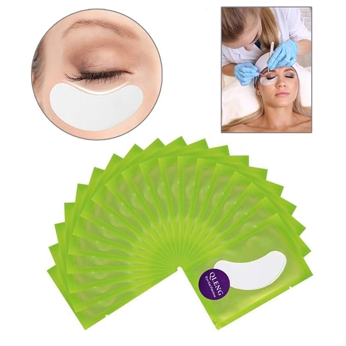 55 Pairs Set, Under Eye Hydrogel Pads, Professional Lint Free Eye Mask Eyelash Extension Gel Patches Kit for Adhesive Lash Beauty Tool (Green)-Velvo Beauty