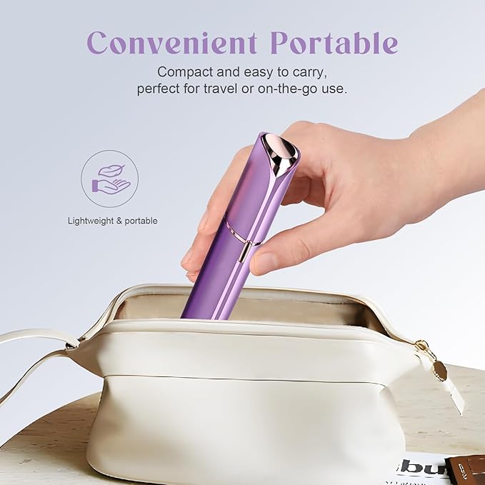 Battery Powered Facial Hair Remover for Women Lips, Chin, Neck, and Cheeks - Gentle and Pain with 2-pc Replacement Heads (Battery is not Included)-Velvo Beauty