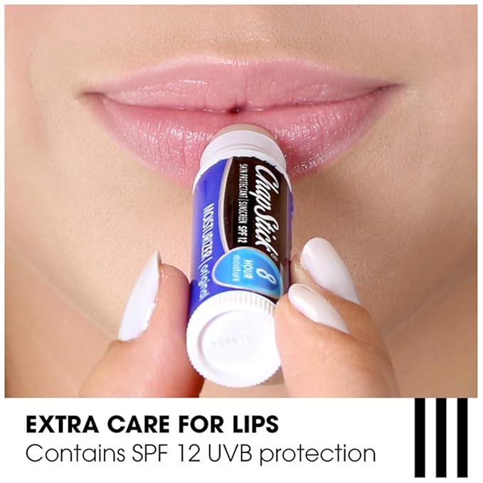 ChapStick Moisturizer Original, Black Cherry and Cool Mint Lip Balm Tubes Variety Pack, SPF 15 and Skin Protectant - 0.15 Oz (Pack of 3)-Velvo Beauty