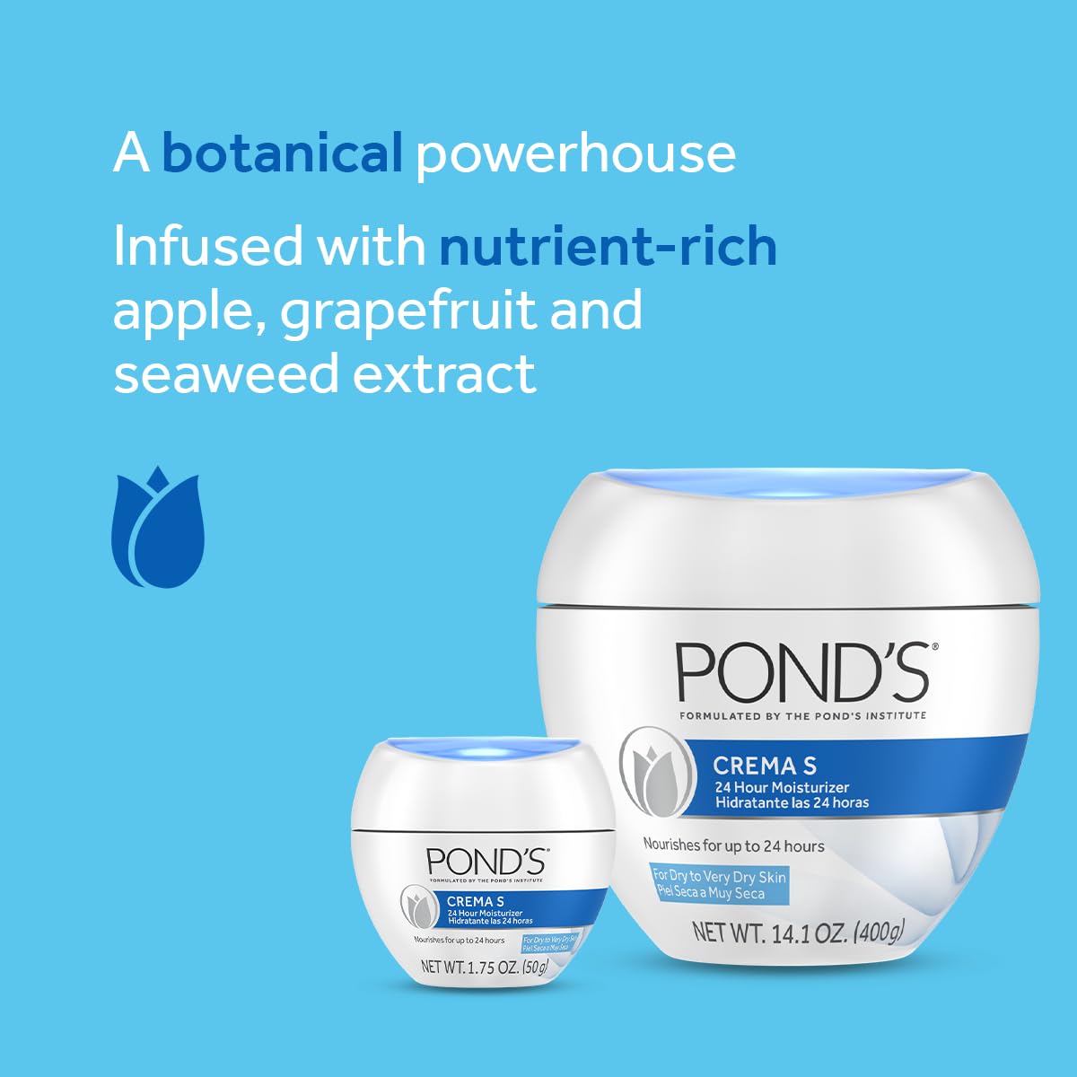 POND'S Nourishing Moisturizing Cream, Crema S 1.75 oz (Pack of 3)-Velvo Beauty