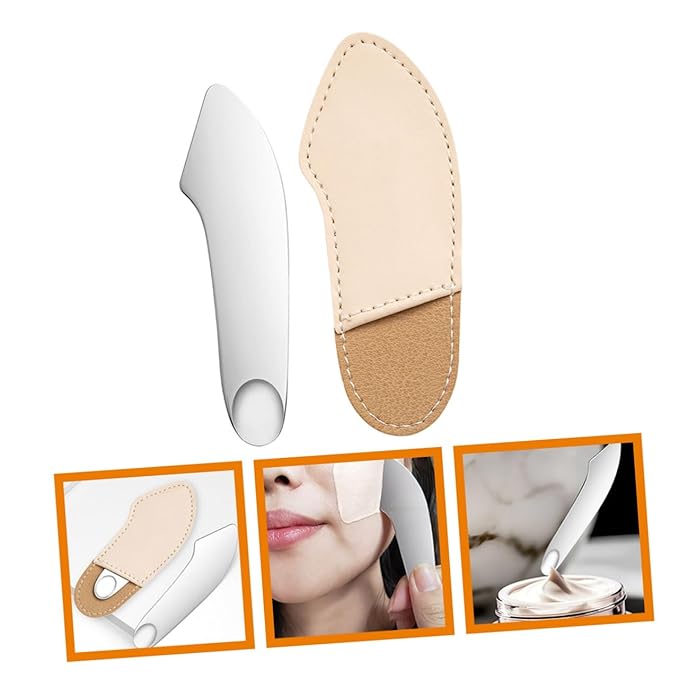 Beavorty Makeup Spatula Foundation Shovel Toning Stick Stainless Steel Liquid Foundation Scraper Makeup Tool (handheld Foundation Shovel Set Mirror Light Stainless Steel Mix-Velvo Beauty