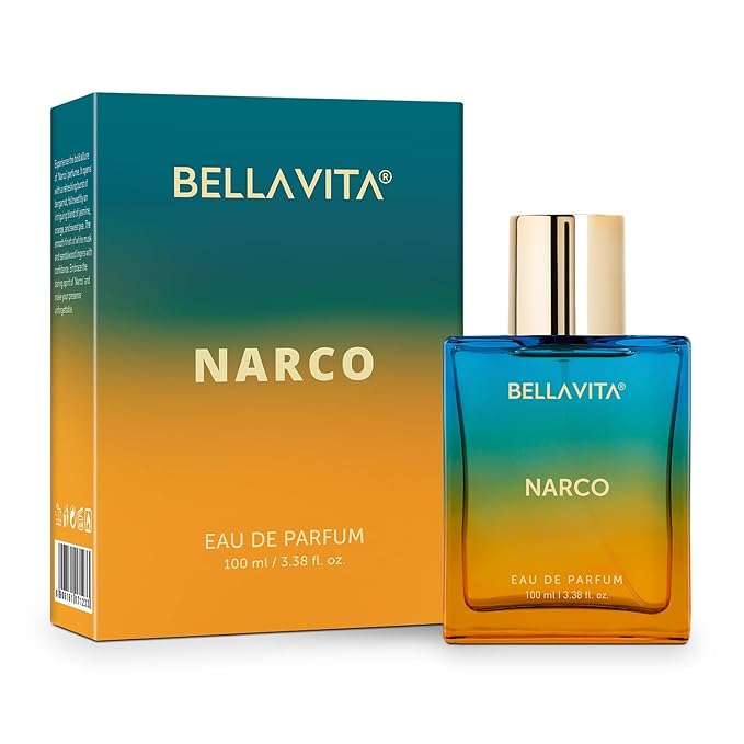 BELLAVITA Luxury NARCO Unisex Perfume for Women and Men | Notes of Bergamot, Jasmine and White Musk | Long-Lasting Luxury Perfume Oils | French Parfum for Women & Men, 100 ML-Velvo Beauty