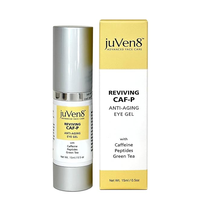 Reviving Eye Gel, 15ml - with Caffeine, Peptides, Green Tea & Hyaluronic Acid - Anti-Aging, Anti-Wrinkle, Dark Circles Eye Cream-Velvo Beauty