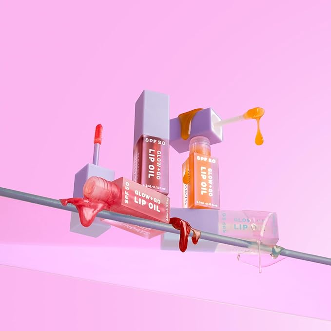 SPF50 Glow & Go Lip Oil: Lip Oil with SPF, Moisturizes and Protects Lips, 4.5ml (Salted Caramel)-Velvo Beauty