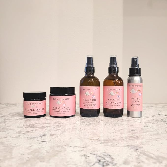 Belly Bundle - Organic Belly Balm and Natural Oil for Pregnancy Stretch Marks and Scars (5 piece set - SM)-Velvo Beauty