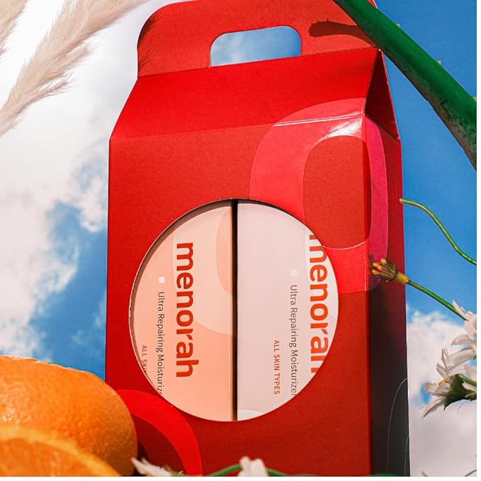 menorah skincare - Ultra Repairing Moisturizer Set, Rich+Lightweight Texture, for Face, Hands, Heels, Elbows Healing, Fast Absorbing Hydration, Relieve itchiness, Meadowfoam Seed Oil, Vitamin E, B3-Velvo Beauty