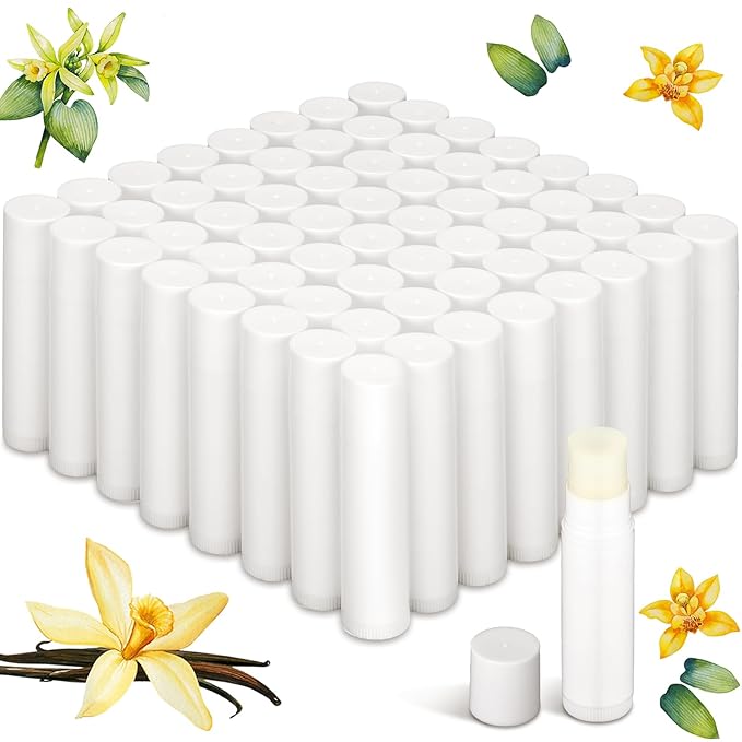 Demissle 150 Pcs Unlabeled Lip Balm Bulk Chapped Stick Blank Mini Lip Balm Gifts Moisturizing Lip Balms Favors for Women Homeless Wedding Bridal Shower Favors Baby Shower Guests Favors(Vanilla)-Velvo Beauty