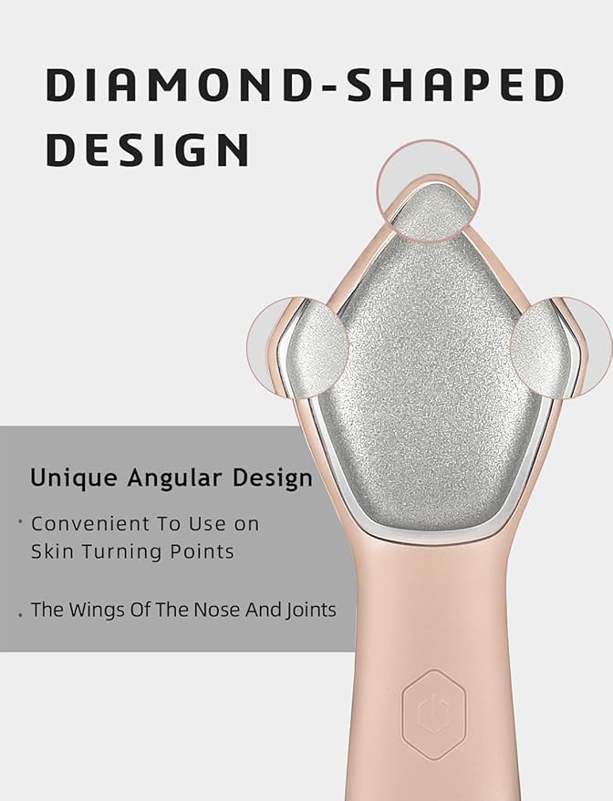 NEWDERMO Microdermabrasion Machine Pro, Large Diamond Electric Microdermabrasion Wand Tool With 3 Levels Frequency for Face Body Exfoliate Skin Care (Pink)-Velvo Beauty