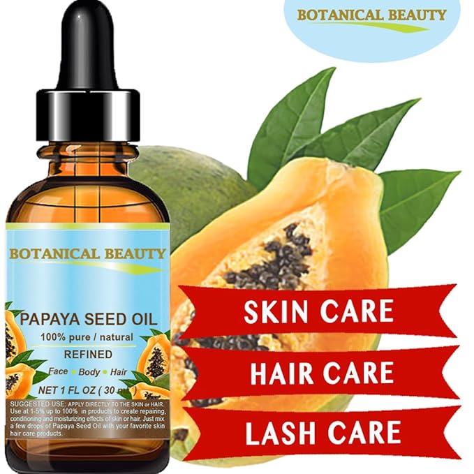 PAPAYA SEED OIL. 100% Pure / Natural / Undiluted /Refined Cold Pressed Carrier Oil. 0.5 Fl.oz.- 15 ml. For Skin, Hair And Lip Care.-Velvo Beauty