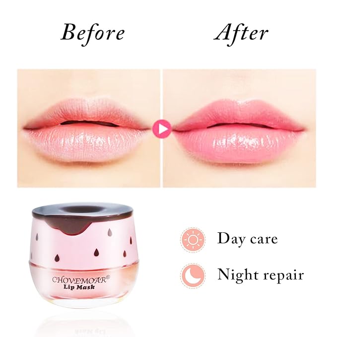 2PCS Bee Lip Balm Honey Lip Balm,Exfoliating Honey Pot Lip Balm Sleeping Lip Mask with Brush, Hydrating & Prevention Dry and Cracked, Lip Scrubs Exfoliator & Moisturizer-Velvo Beauty