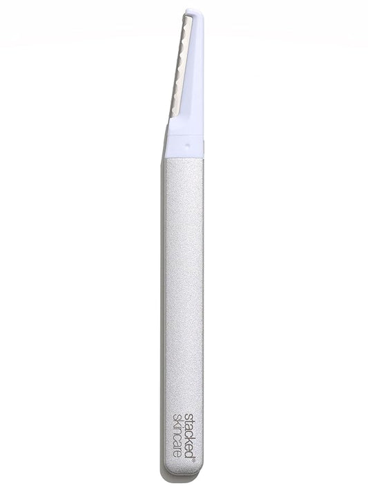StackedSkincare Dermaplane Razor for Women Face - Professional Facial Razor, Non-electric Face Shaver for Women - Eyebrow Razor & Dermaplaning Tool for Face Exfoliation - Includes Handle & Blade-Velvo Beauty