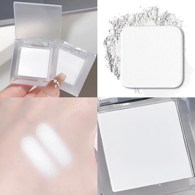 Eyeshadow Single Matte, High-Pigment Monochrome Eye Shadow Pressed Powder, Everyday Velvety Silky Eye Makeup Looks, Professional Long-Lasting Waterproof Single Eyeshadow Palette, White 02-Velvo Beauty