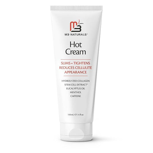 M3 Naturals Hot Cream for Belly Butt and Thighs Cellulite Cream for Thighs and Butt Fast Body Sweat Activator with Caffeine and Collagen - Invigorating Sweat Cream for Workouts and Body Sculpting-Velvo Beauty