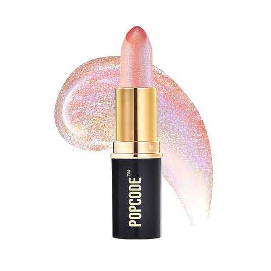 pH Lip Balm, Color Changing Lipstick and Tinted Lip Balm Chapstick, Vegan & Cruelty Free Glitter Lipstick Lip Gloss, Hydrate & Nourish with JOJOBA and MEADOWFOAM SEED OIL, #003 Pink Crystal-Velvo Beauty