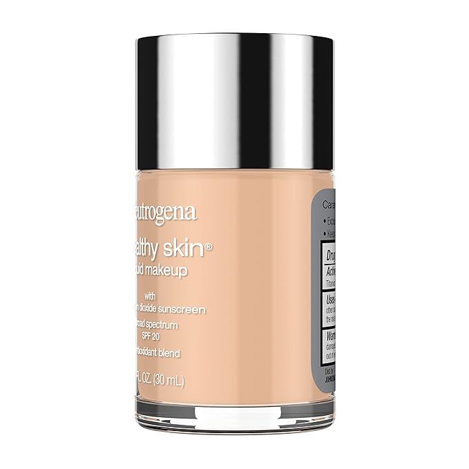 Neutrogena Healthy Skin Liquid Makeup Foundation, Broad Spectrum SPF 20 Sunscreen, Lightweight & Flawless Coverage Foundation with Antioxidant Vitamin E & Feverfew, 105 Caramel, 1 fl. oz-Velvo Beauty