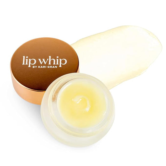 Kari Gran Lip Whip | Moisturizing Lip Balm with Organic Oils | Glossy Sheen + Peppermint | Rich Buttery Texture, Hydrates & Protects | Non-GMO, Organic Ingredients, Made in USA (Naked Peppermint)-Velvo Beauty
