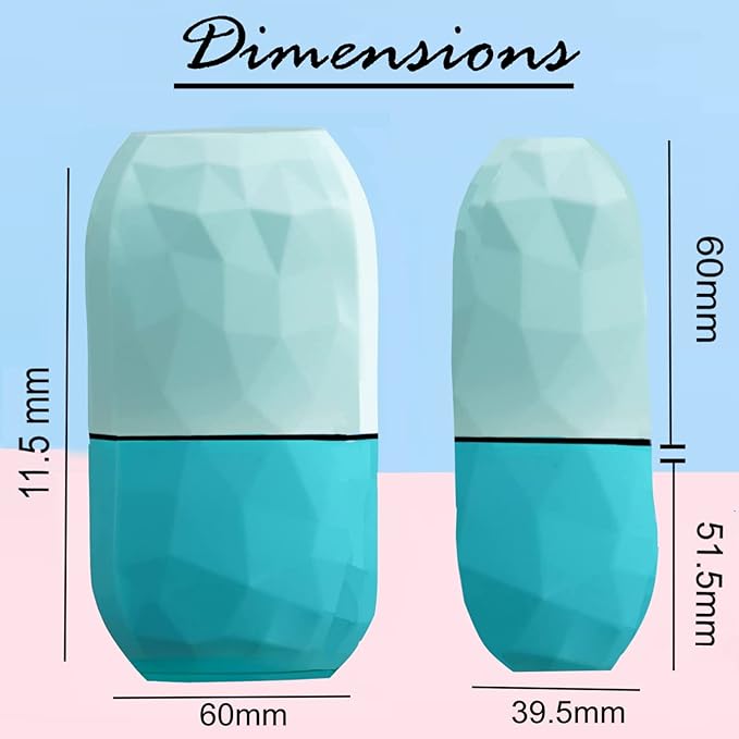 Ice Roller for Face & Eye Puffiness Relief - Enhance Your Natural Glow with Face Ice Roller, Ice Mold for Face with New Leak-Proof Design, Reusable Ice Face Roller-Gift for Women-Velvo Beauty