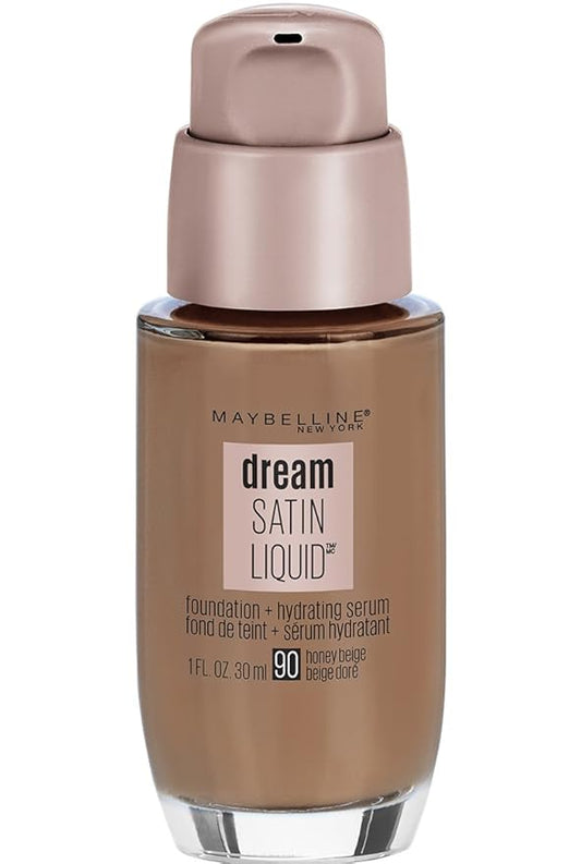 Maybelline New York Dream Satin Liquid Foundation, Honey Beige 1 oz-Velvo Beauty
