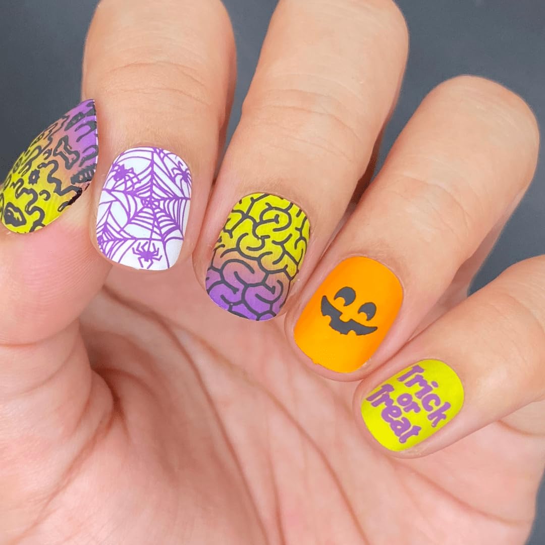 Maniology Halloween Limited Edition Nail Stamping Starter Kit (Plate, Polish, Top Coat, Stamper and Scraper Card)-Velvo Beauty