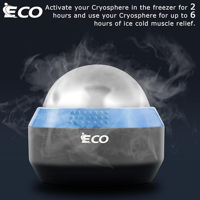 iECO Cryosphere Cold Massage Roller Ball - Massage Ball for Cold & Heat Relief, Myofascial Release, Trigger Point Therapy, Muscle Knots - Deep Tissue Ice Massager-Velvo Beauty