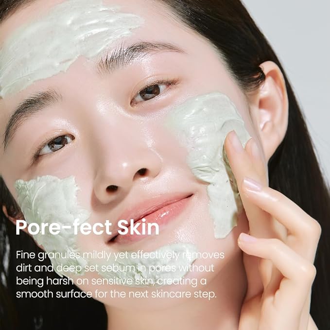 Wormwood Enzyme Cleansing Pack – Korean Powder Face Cleanser & Exfoliant with Papaya Enzyme, AHA BHA PHA, Low pH, Clears Acne & Pores, Smooths Texture, for All Skin Types, 2.82 oz.-Velvo Beauty