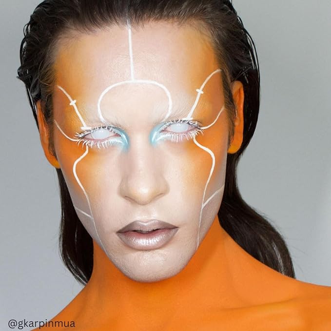 Mehron Makeup Liquid Makeup | Face Paint and Body Paint Perfect for Halloween, Cosplay I Air Brush Compatible 4.5 oz (133 ml) (Orange)-Velvo Beauty