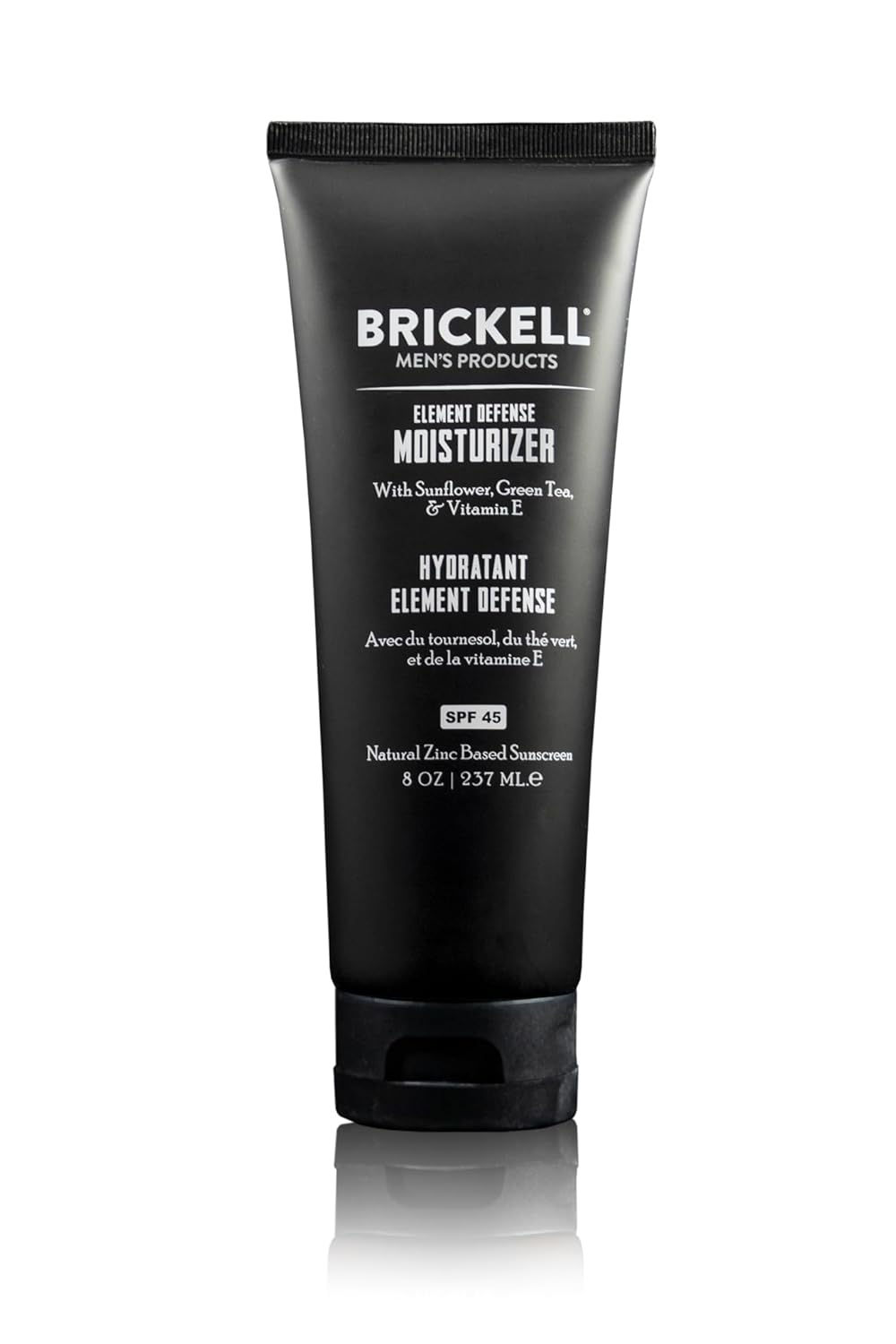 Brickell Men's Element Defense SPF45 Moisturizer for Men, Natural & Organic, Zinc Oxide Mineral Sunscreen, Hydrates and Protects Skin Against UVA/UVB Rays, 8 Ounce, Unscented-Velvo Beauty