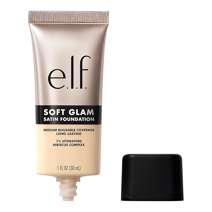 e.l.f. Soft Glam Foundation, Medium Coverage, Long-Lasting & Buildable Foundation For A Smooth, Satin Finish, Vegan & Cruelty-Free, 12 Fair Warm-Velvo Beauty