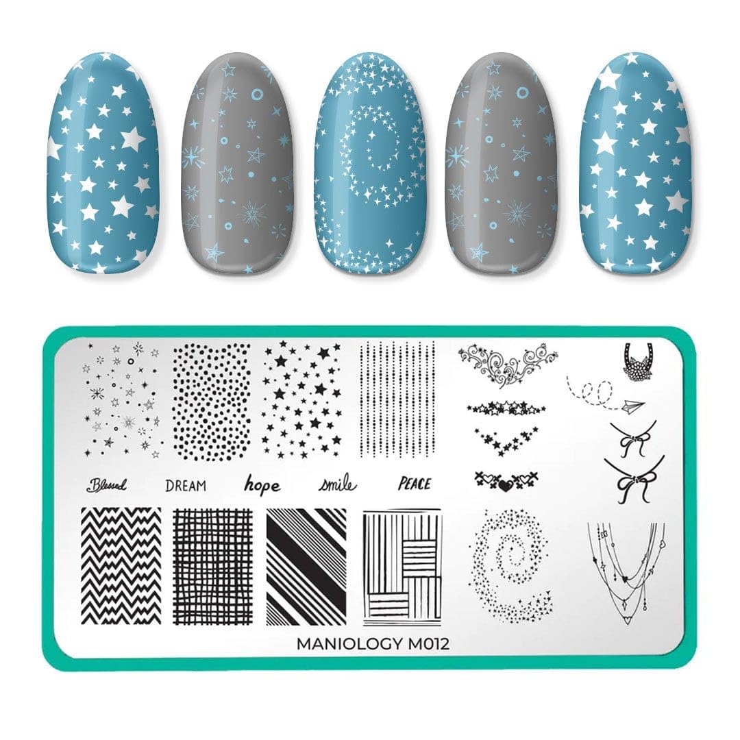 Maniology Simply Classic Nail Stamping Starter Kit | Timeless Nail Art, Elegant Patterns DIY Manicure – Includes Stamping Plate, Polish, Top Coat, Stamper & Scraper Card-Velvo Beauty