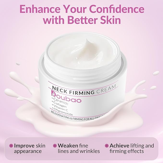 Neck Firming Creams for Tightening and Firming, Moisturizer Face Cream with Collagen, Hyaluronic Acid, Day & Night Anti-Aging Skin Tightening Cream Neck, Décolleté & Face – 1.7Fl Oz-Velvo Beauty