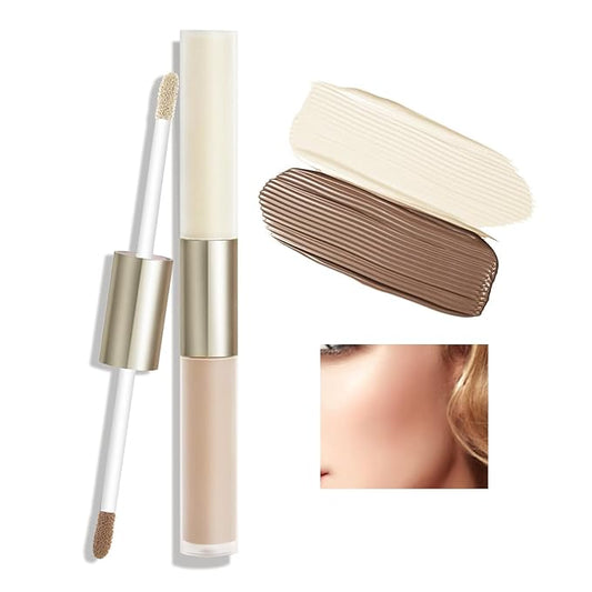 Boobeen Liquid Highlighter Contour Makeup, Face Highlighter Bronzer Stick, Silky Smooth Cream Face Illuminator Makeup Pen for Face & Body, Create a Natural Matte Finish, Lightweight, Long Lasting-Velvo Beauty