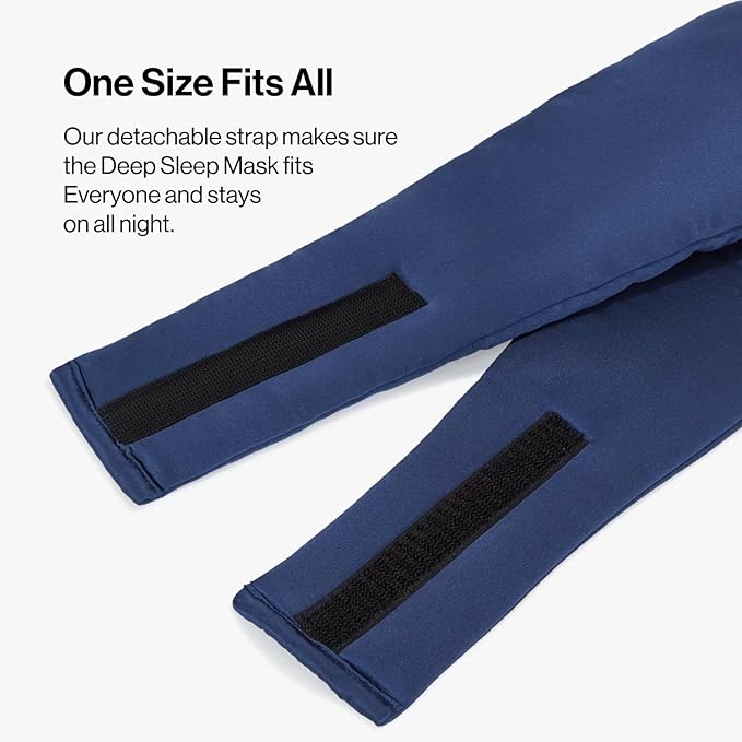 Dore & Rose Deep Sleep Mask Light Blocking, 23 Momme Mulberry Silk Eye Mask, Ultra Soft, Adjustable - Travel Sleeping Mask for Men & Women - Dark Blue-Velvo Beauty