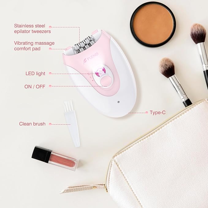 Epilator,Epilator for Women Facial Hair Removal Rechargeable,2 Speeds Hair Removal,HairRemoval Device with 36 Tweezers,Hair Removal forWomen Legs/Face/Bikini/Arms,Womens Electric Shaver Smooth Skin-Velvo Beauty