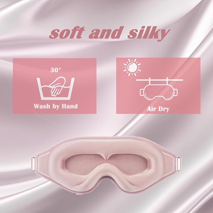 Eye Mask for Lash Extensions, Sleeping Mask for Women, 3D Contoured Eyelash Sleeping Mask for Extensions, Eye Covers for Sleeping for Travel, Airplane, Meditation-Velvo Beauty