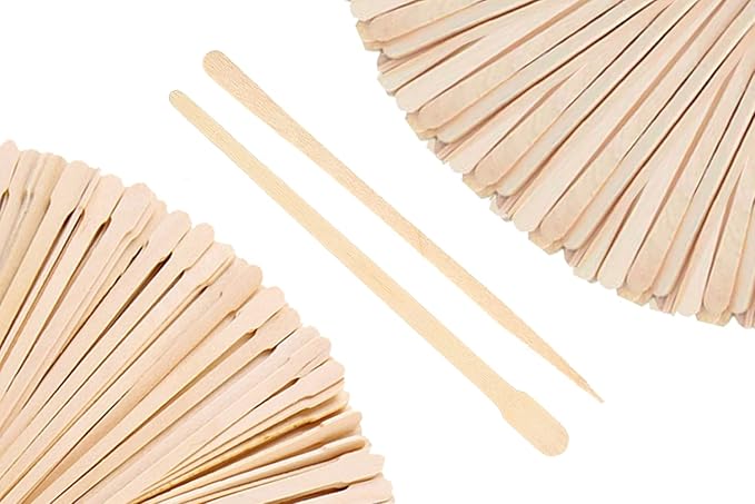 Mibly 1000 Pcs Wooden Wax Sticks - Eyebrow, Lip, Nose Small Waxing Applicator Sticks for Hair Removal and Smooth Skin - Spa and Home Usage-Velvo Beauty