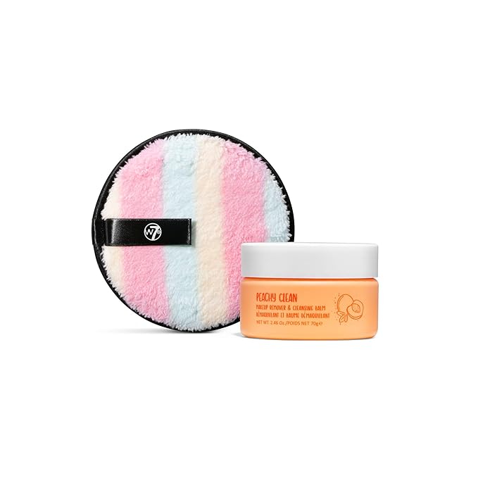 W7 Peachy Clean Makeup Cleansing Balm & Makeup Remover Cookie Disc Duo - Gently Removes Makeup-Velvo Beauty